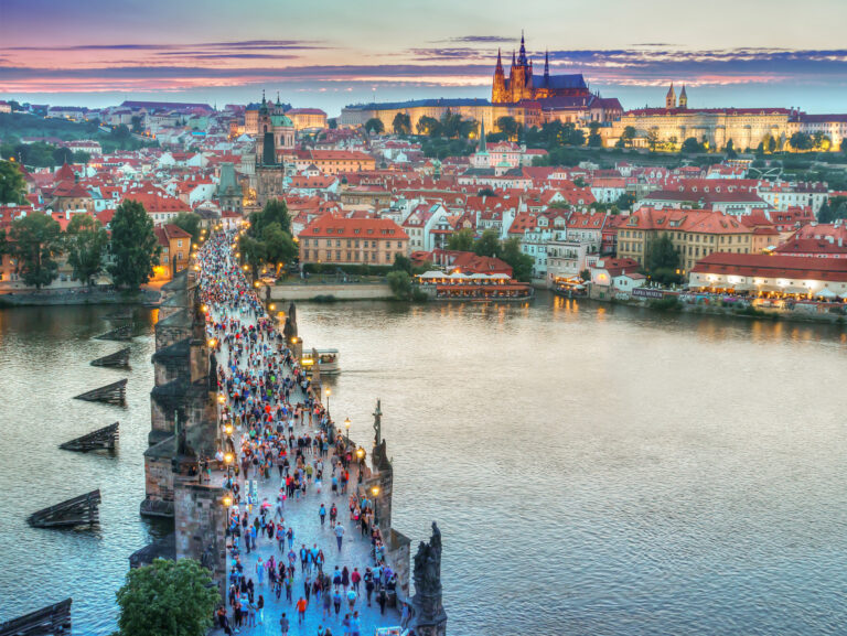 Prag Blick auf die Karlsbrücke
